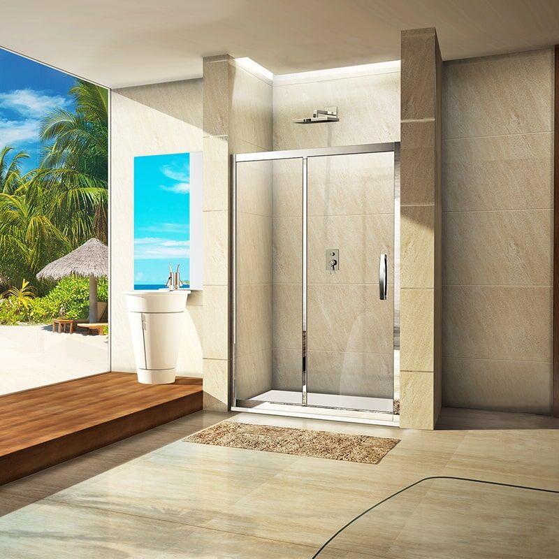 Wholesale High Quality Low Price Stainless Bracket Shower Door Sliding Glass Shower Door shower doorSXT 2 min luxury simple bathroom tempered glass shower door