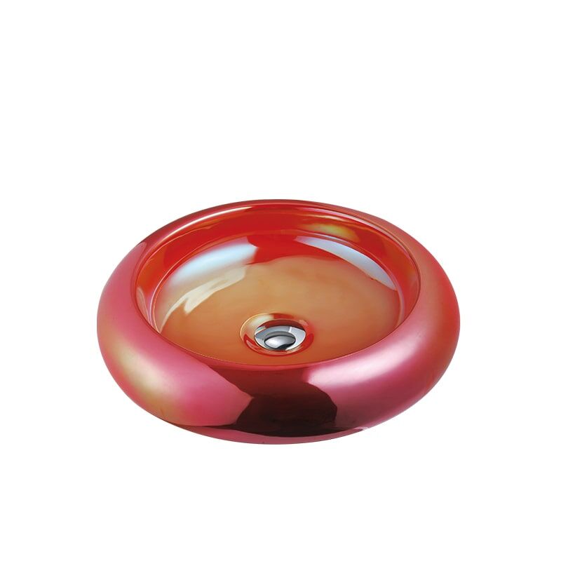 Luxury Bathroom Large Hard Stone Sink Ceramic Wash Basin Bathroom Container Gold Plating MPMarbled005 basin YITAI WR005 5 min modern european bathroom washbasin gold plated