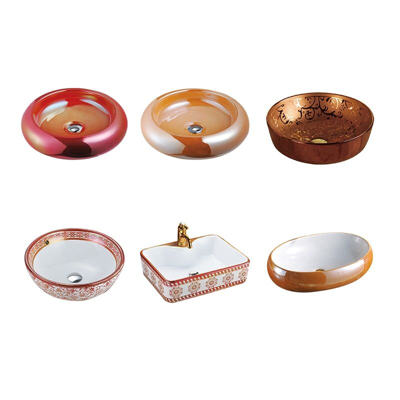 Basin Manufacturers Wholesale Bathroom Basin Luxury Hotel Gold Freestanding Wash Basin Bathroom Ceramic Pedestal Basin basin YITAI WR005 7 min ceramic bathroom marble vanity bathroom