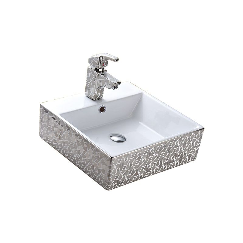 Hot Sale Golden Bathroom Sink Vanity, Ceramic Golden Bathroom Countertop Mount Basin Sink MP Ceramic W0472 round wash basin 9 China wholesale ceramic wash basin