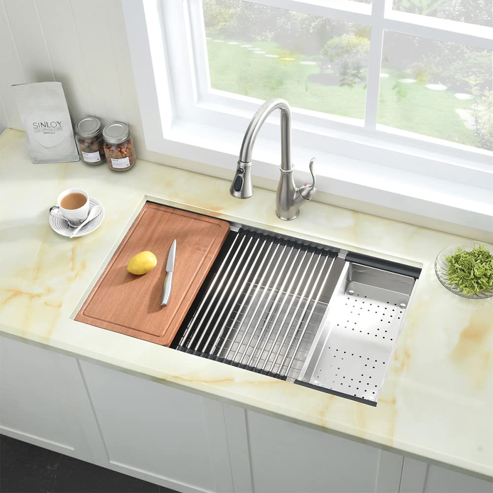 30 Inch Handmade Kitchen Sink 16 Gauge Undermount Single Bowl Sink with Right Hand Off Set Drain 30 Inch Handmade Kitchen Sink 16 Gauge 30 Inch Handmade Kitchen Sink 16 Gauge Undermount Single Bowl Sink with Right Hand Off Set Drain