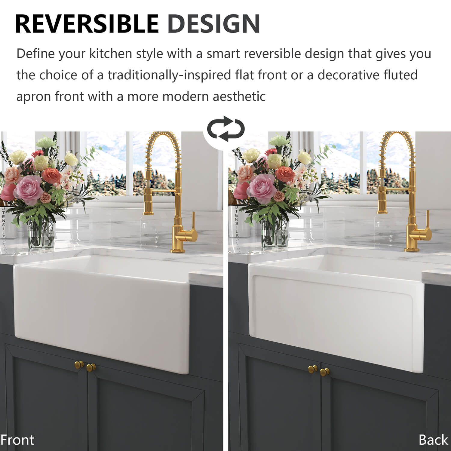 Rectangular Kitchen Sink Ceramic Solid Cast Sink Fireclay White Glazed Basin Without Faucet 30 L x 20 W Farmhouse Kitchen Sink FKS3020R 9 Rectangular Kitchen Sink Ceramic Solid Cast Sink Fireclay White Glazed Basin Without Faucet - Image 9