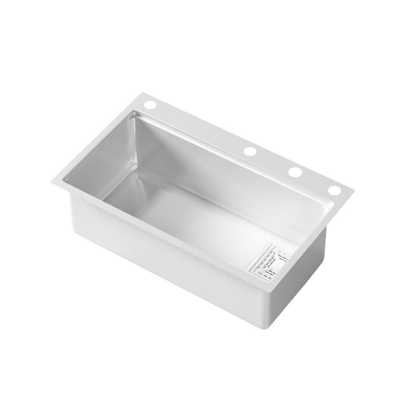 Factory Direct Handmade 304 Stainless Steel Single Bowl White Kitchen Sink 304 stainless steel handmade sink waterfall rainfall single bowl white kitchen sink MP KS 009 1 Factory Direct Handmade 304 Stainless Steel Single Bowl White Kitchen Sink