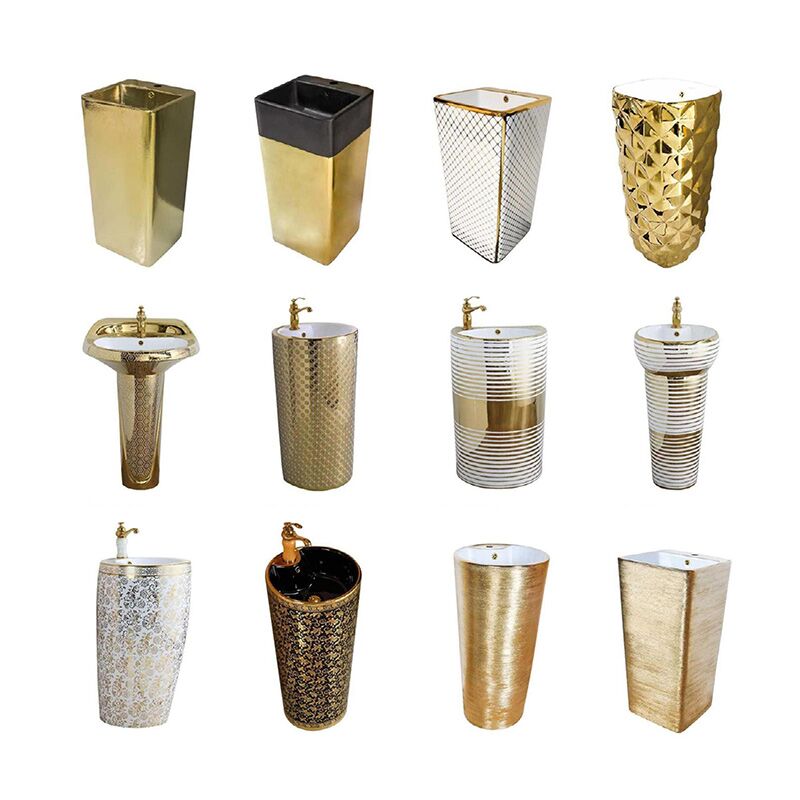 Basin Manufacturers Wholesale Bathroom Basin Luxury Hotel Gold Freestanding Wash Basin Bathroom Ceramic Pedestal Basin Bathroom Basin Factory Gold Ceramic Basin Factory Basin Manufacturers Wholesale Bathroom Basin Luxury Hotel Gold Freestanding Wash Basin Bathroom Ceramic Pedestal Basin