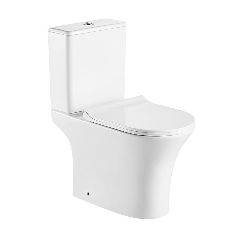Wholesale Cheap Floor Mounted Ceramic Sanitary Ware Closet Bathroom Wc Two-Piece Toilets Bathroom Ceramic Toilet Sanitary Ware Tornado Rimless Flush Design Two piece Toilet MP SH8070 Wholesale Cheap Floor Mounted Ceramic Sanitary Ware Closet Bathroom Wc Two-Piece Toilets - Image 4