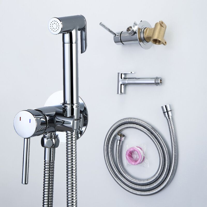 Bathroom Faucet Accessories Chrome Bidet Sprayer Handheld Toilet Shattaf Set Bathroom Faucet Accessories Chrome Bidet Sprayer Bathroom Faucet Accessories Chrome Bidet Sprayer Handheld Toilet Shattaf Set