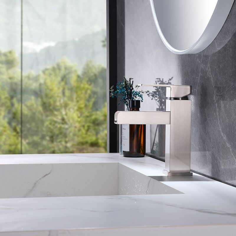 Bathroom Faucet Single Handle Stainless Steel Waterfall Basin Faucet Washroom Mixers Taps Of Basin Bathroom Faucet Single Handle Stainless Steel Waterfall Basin Faucet Washroom Mixers Taps Of Basin 1 2 Bathroom Faucet Single Handle Stainless Steel Waterfall Basin Faucet Washroom Mixers Taps Of Basin - Image 4
