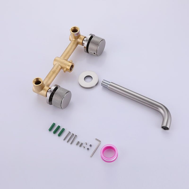 Factory Wholesale Bathroom Faucet Solid Brass Wall Mount Faucet Two Handle Faucet Widespread Basin Mixer Bathroom Faucet Solid Brass Wall Mount Two Handle Faucet Widespread Basin Mixer 12 Factory Wholesale Bathroom Faucet Solid Brass Wall Mount Faucet Two Handle Faucet Widespread Basin Mixer - Image 12