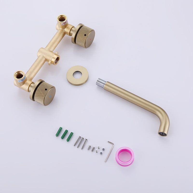 Factory Wholesale Bathroom Faucet Solid Brass Wall Mount Faucet Two Handle Faucet Widespread Basin Mixer Bathroom Faucet Solid Brass Wall Mount Two Handle Faucet Widespread Basin Mixer 14 Factory Wholesale Bathroom Faucet Solid Brass Wall Mount Faucet Two Handle Faucet Widespread Basin Mixer - Image 14