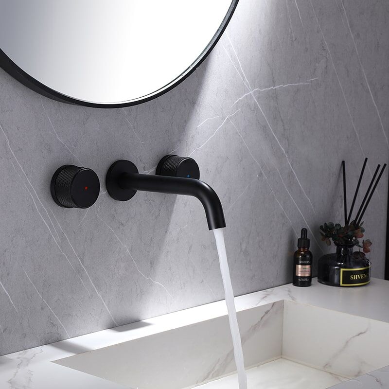Factory Wholesale Bathroom Faucet Solid Brass Wall Mount Faucet Two Handle Faucet Widespread Basin Mixer Bathroom Faucet Solid Brass Wall Mount Two Handle Faucet Widespread Basin Mixer 3 Factory Wholesale Bathroom Faucet Solid Brass Wall Mount Faucet Two Handle Faucet Widespread Basin Mixer - Image 3