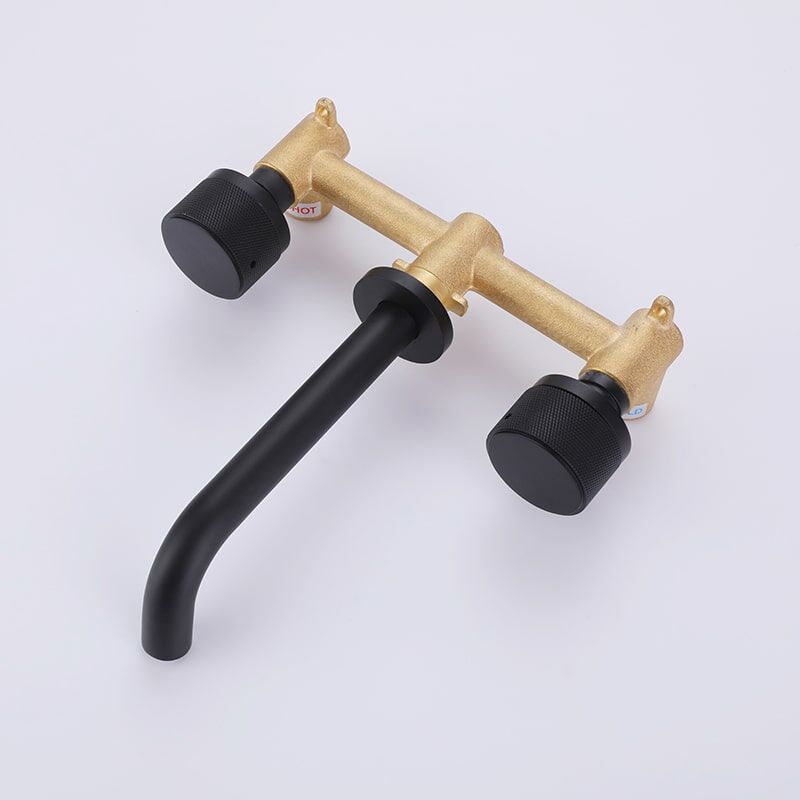 Factory Wholesale Bathroom Faucet Solid Brass Wall Mount Faucet Two Handle Faucet Widespread Basin Mixer Bathroom Faucet Solid Brass Wall Mount Two Handle Faucet Widespread Basin Mixer 9 Factory Wholesale Bathroom Faucet Solid Brass Wall Mount Faucet Two Handle Faucet Widespread Basin Mixer - Image 9