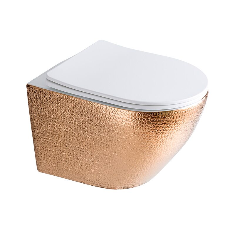 Luxury Golden Color Wall Hung Toilet Bathroom Wall Mounted Silver Crocodile Pattern Toilet Bathroom Toilets Luxury Electroplated Gold Wc Toilets Wall Hung Toilet 1067 Luxury Golden Color Wall Hung Toilet Bathroom Wall Mounted Silver Crocodile Pattern Toilet - Image 7