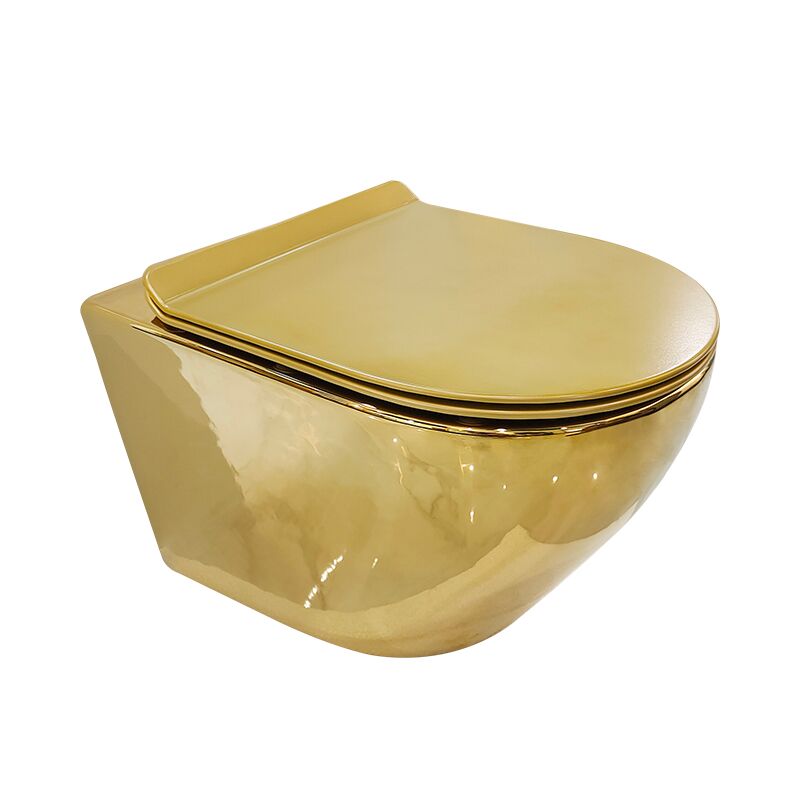 Luxury Golden Color Wall Hung Toilet Bathroom Wall Mounted Silver Crocodile Pattern Toilet Bathroom Toilets Luxury Electroplated Gold Wc Toilets Wall Hung Toilet 1072 Luxury Golden Color Wall Hung Toilet Bathroom Wall Mounted Silver Crocodile Pattern Toilet - Image 10
