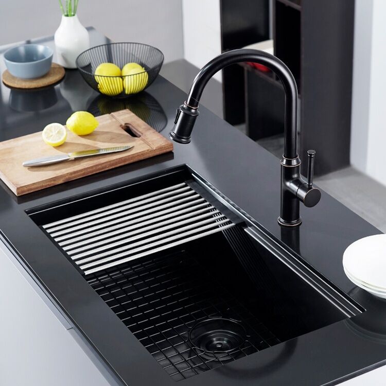 Black Workstation Kitchen Sink Undermount Stainless Steel Single Bowl Sink with Work Flow Ledg Black Workstation Kitchen Sink Undermount Stainless Steel Black Workstation Kitchen Sink Undermount Stainless Steel Single Bowl Sink with Work Flow Ledg
