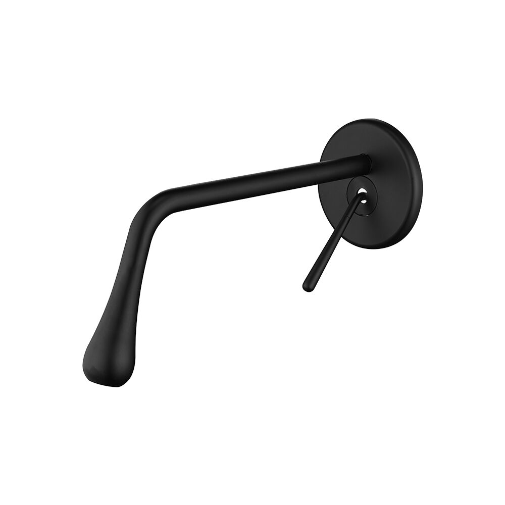 Brass Matt Black Wall Mounted Basin Mixer Concealed Basin Faucet Taps With Water Drop Shape Spout Brass Matt Black Wall Mounted Basin Brass Matt Black Wall Mounted Basin Mixer Concealed Basin Faucet Taps With Water Drop Shape Spout