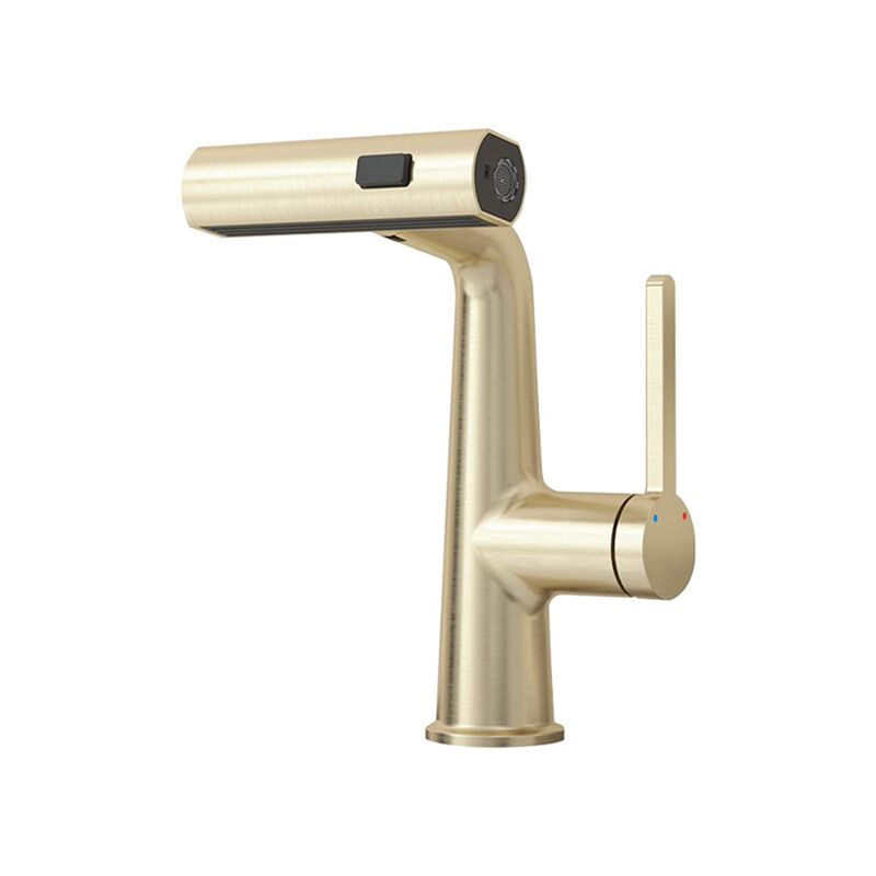 Brushed Gold Brass Waterfall Bathroom Sink Faucets Pull Out Bathroom Sink Faucet with 360° Rotaty Rainfall Rotating Spou Brushed Gold Modern Pull Out Bathroom Sink Faucet with Waterfall Rotating Spout 1 Brushed Gold Brass Waterfall Bathroom Sink Faucets Pull Out Bathroom Sink Faucet with 360° Rotaty Rainfall Rotating Spou - Image 3
