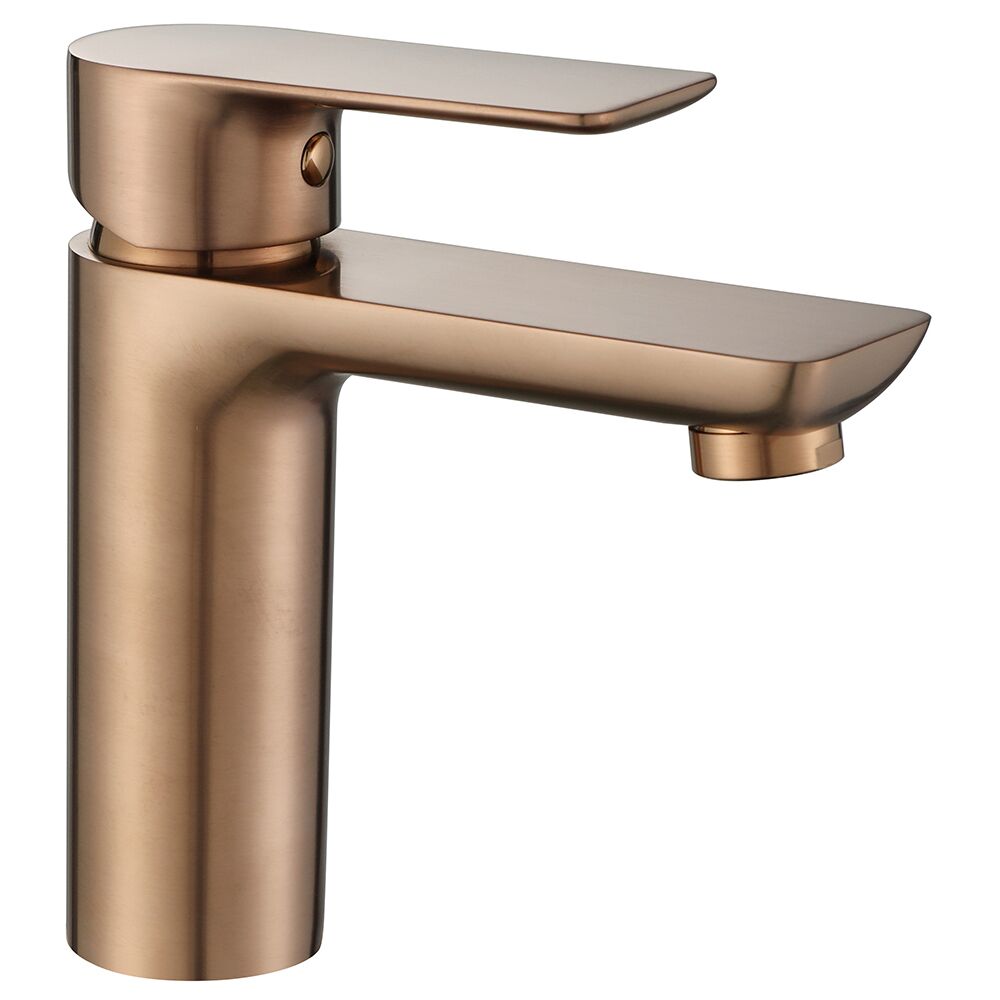 Brushed Rose Golden Deck Mounted Single Hole Single Handle Waterfall Spout Hot Cold Water Brass Bathroom Faucet Brushed Rose Golden Deck Mounted Single Hole Brushed Rose Golden Deck Mounted Single Hole Single Handle Waterfall Spout Hot Cold Water Brass Bathroom Faucet