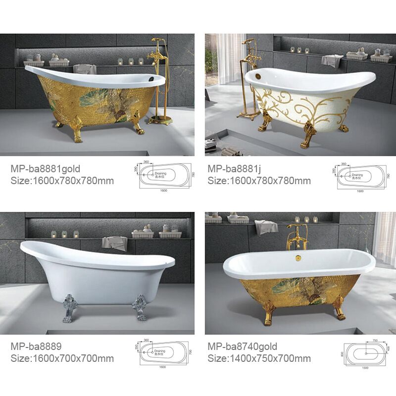 Luxury Claw-Feet Freestanding Acrylic Massage Bathtubs CETUVSAACUPC approved massage bathtub soaking tub Acrylic Freestanding Tub,Corner Bathtub,Round High Quality Bathtub