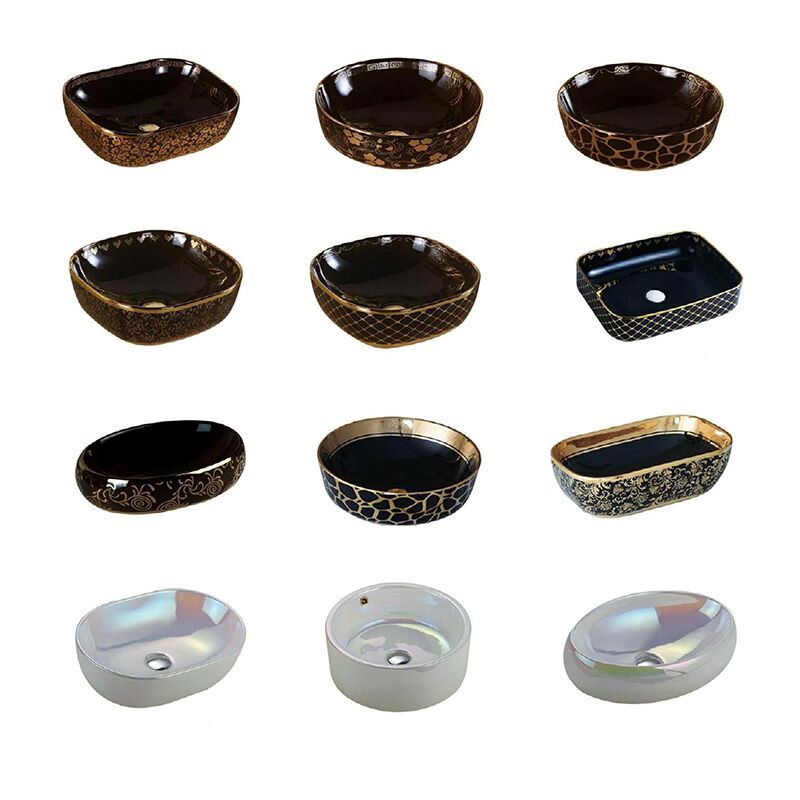 Basin Manufacturers Wholesale Bathroom Basin Luxury Hotel Gold Freestanding Wash Basin Bathroom Ceramic Pedestal Basin China Gold Ceramic Basin Supplier Wall Hung Basin Art Basin Manufacturers Suppliers Basin Manufacturers Wholesale Bathroom Basin Luxury Hotel Gold Freestanding Wash Basin Bathroom Ceramic Pedestal Basin - Image 9