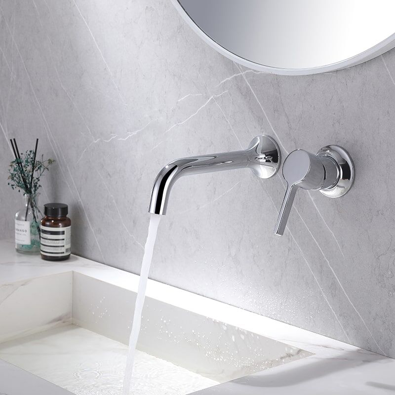 China Faucet Supplier Wall Mount Faucet Bathroom Chrome Brass single Wall-Mounted Basin Bathroom Faucets Chrome Brass Wall mounted Basin Bathroom Faucets 1 3 China Faucet Supplier Wall Mount Faucet Bathroom Chrome Brass single Wall-Mounted Basin Bathroom Faucets
