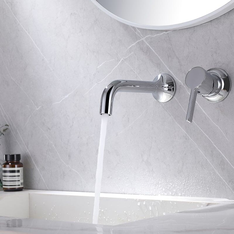 China Faucet Supplier Wall Mount Faucet Bathroom Chrome Brass single Wall-Mounted Basin Bathroom Faucets Chrome Brass Wall mounted Basin Bathroom Faucets 1 5 China Faucet Supplier Wall Mount Faucet Bathroom Chrome Brass single Wall-Mounted Basin Bathroom Faucets - Image 3