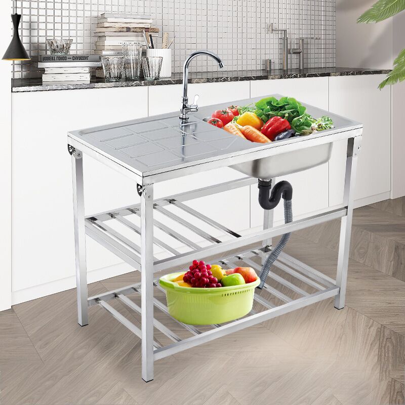 Commercial Portable Outdoor Kitchen Sink Stainless Steel Freestanding Hand Wash Single Bowl Nano Surface Treatment Square Two Commercial Portable Outdoor Kitchen Sink Stainless Steel Commercial Portable Outdoor Kitchen Sink Stainless Steel Freestanding Hand Wash Single Bowl Nano Surface Treatment Square Two