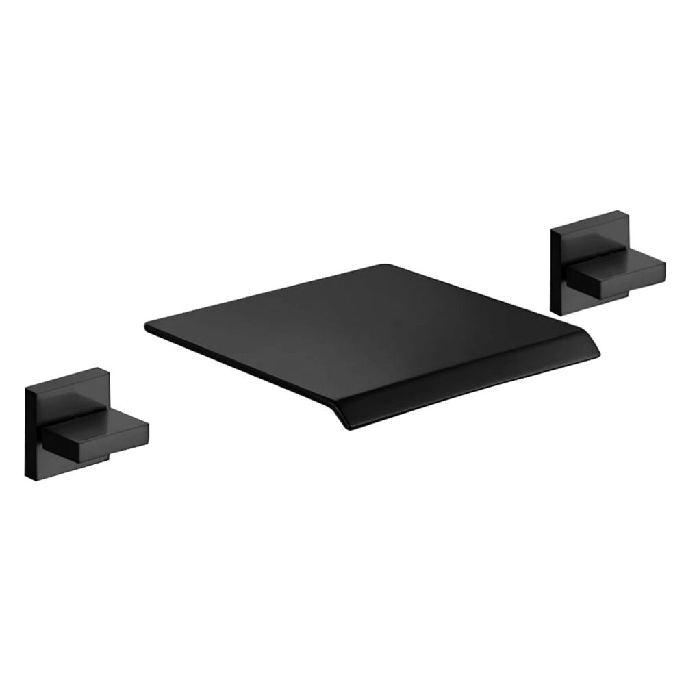 Contemporary Matt Black Wall Mounted Brass Bathroom Wash Hot and Cold Water Basin Faucet Tap Contemporary Matt Black Wall Mounted Brass Bathroom Contemporary Matt Black Wall Mounted Brass Bathroom Wash Hot and Cold Water Basin Faucet Tap