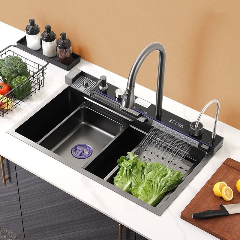Factory Wholesale Digital Display Stainless Steel Sink Pull Out Waterfall Faucet Nano Black Multifunctional Kitchen Sink With Digital Display Digital Display Stainless Steel Pull Out Waterfall Faucet Nano Black Multifunctional Kitchen Sink With Digital Display Factory Wholesale Digital Display Stainless Steel Sink Pull Out Waterfall Faucet Nano Black Multifunctional Kitchen Sink With Digital Display