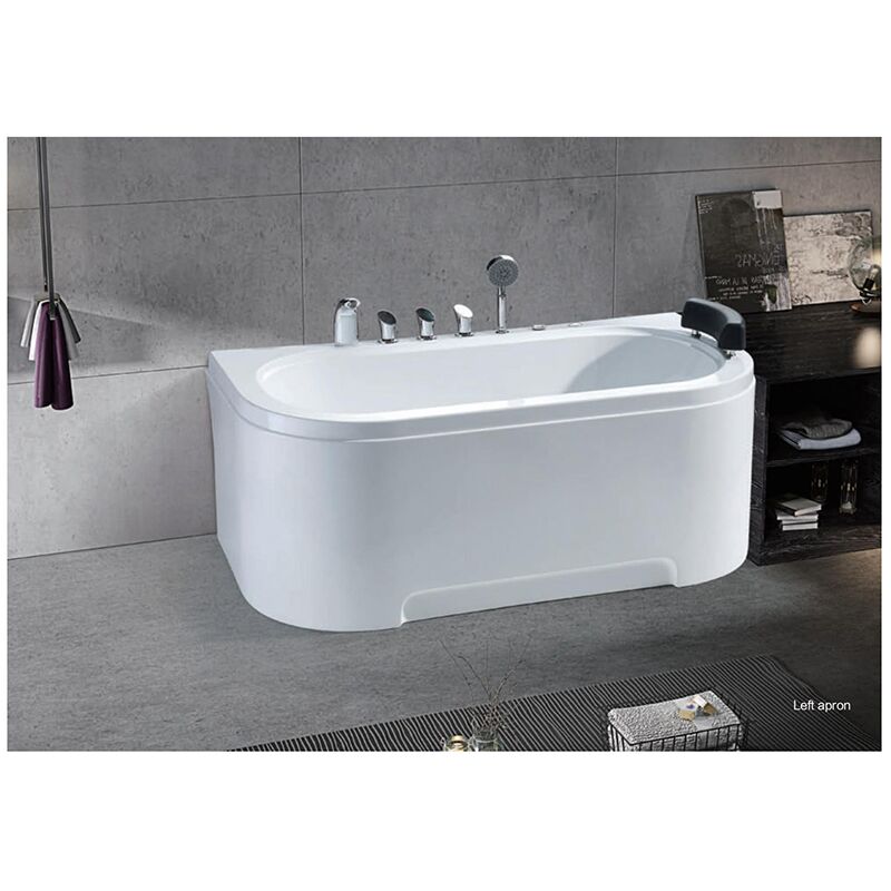 Luxury Modern Style Indoor Surface Acrylic Freestanding Bathtub Soaking Massage Bathtub Double Whirlpool Bathtubs New Modern Design Single 1 Persons Soaking Massage Bathtub Adult Corner Bath Spa Bathtub