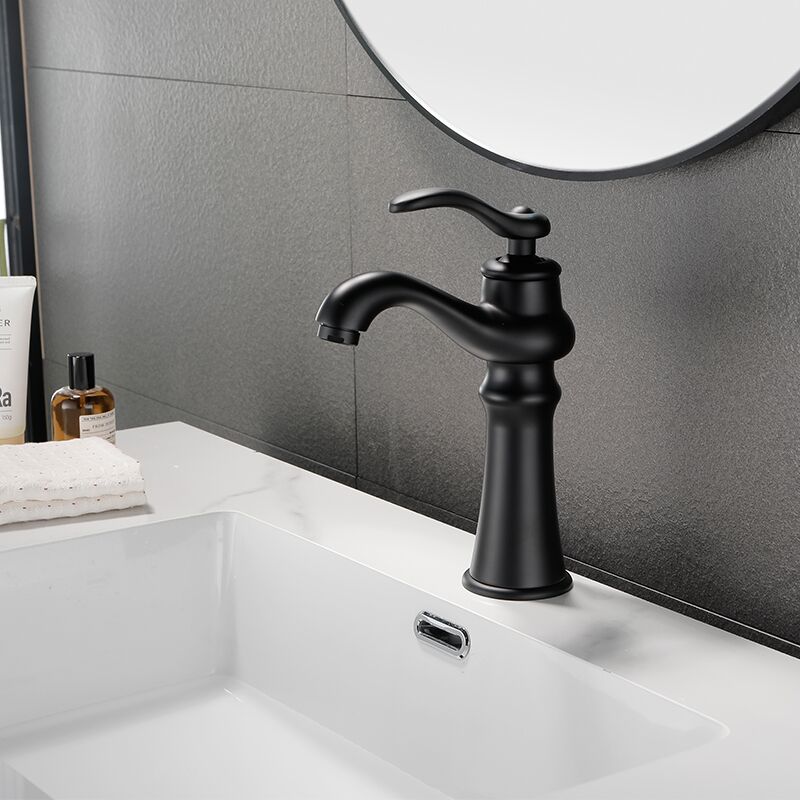 European Wash Basin Faucet Matte Black Brass Deck Mounted Vanity Faucet Single Hole Taps for Bathroom European Wash Basin Faucet Matte Black Brass European Wash Basin Faucet Matte Black Brass Deck Mounted Vanity Faucet Single Hole Taps for Bathroom