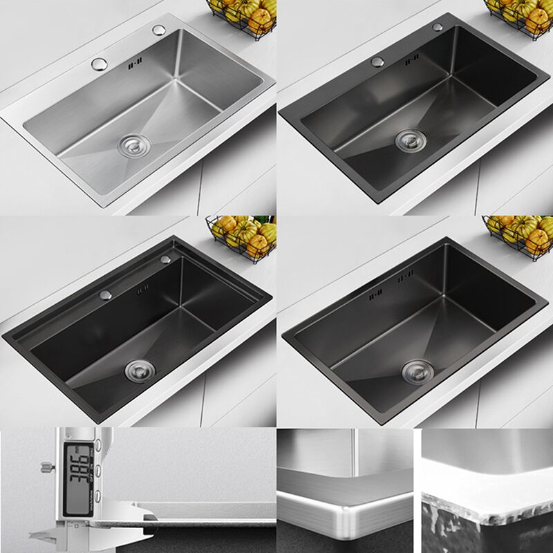 Custom Precise Stamped Kitchen Sink Stamped Metal Double Drainboard Basin 304 Stainless Steel Sink Factory direct kitchen stainless steel sink thickened 304 under counter basin large single sink vegetable sink 4 Custom Precise Stamped Kitchen Sink Stamped Metal Double Drainboard Basin 304 Stainless Steel Sink - Image 10