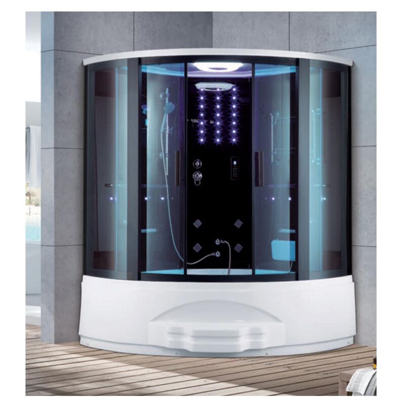China Supplier hotel Functional Bathroom Hydro Massage Steam Shower Cabin Combos Factory price indoor steam shower room massage whirlpool steam sauna Bath Shower Massage Room France Air Shower Clean Room