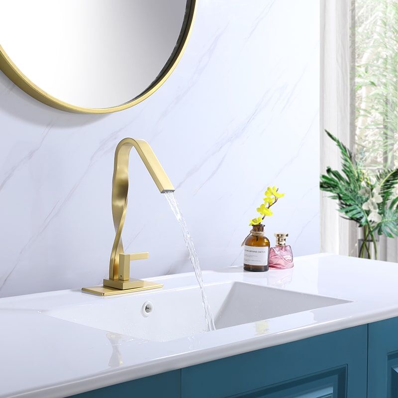 Factory Wholesale Bathroom Taps Faucet Brass Distorted Waterfall Basin Faucet Factory wholesale Bathroom Taps Faucet Brass Distorted Waterfall Basin Faucet 3 Factory Wholesale Bathroom Taps Faucet Brass Distorted Waterfall Basin Faucet - Image 3