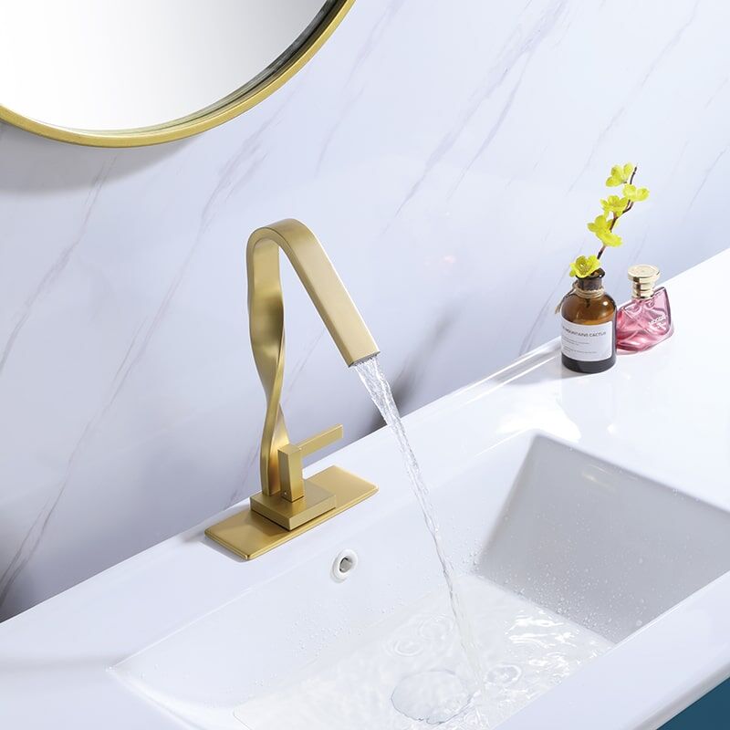 Factory Wholesale Bathroom Taps Faucet Brass Distorted Waterfall Basin Faucet Factory wholesale Bathroom Taps Faucet Brass Distorted Waterfall Basin Faucet 5 Factory Wholesale Bathroom Taps Faucet Brass Distorted Waterfall Basin Faucet - Image 2