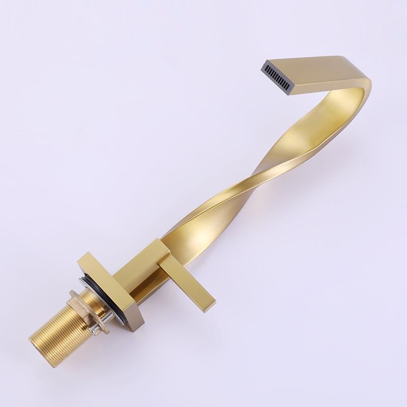 Factory Wholesale Bathroom Taps Faucet Brass Distorted Waterfall Basin Faucet Factory wholesale Bathroom Taps Faucet Brass Distorted Waterfall Basin Faucet 7 Factory Wholesale Bathroom Taps Faucet Brass Distorted Waterfall Basin Faucet - Image 4