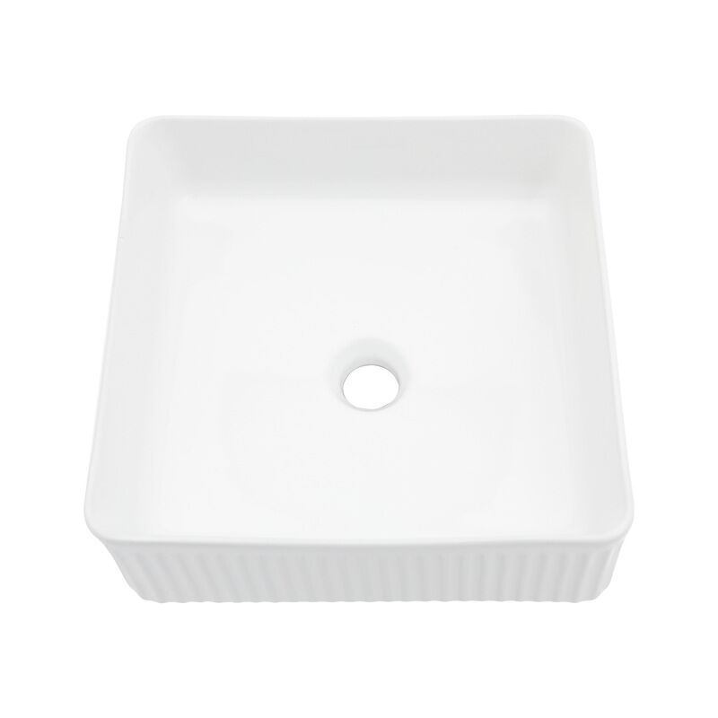 Bathroom Sink Above Counter Bowl Sink Ceramic Countertop Sink Glossy Porcelain White 15 7 x15 Bathroom Sink Above Counter Bowl Sink Ceramic Countertop Sink