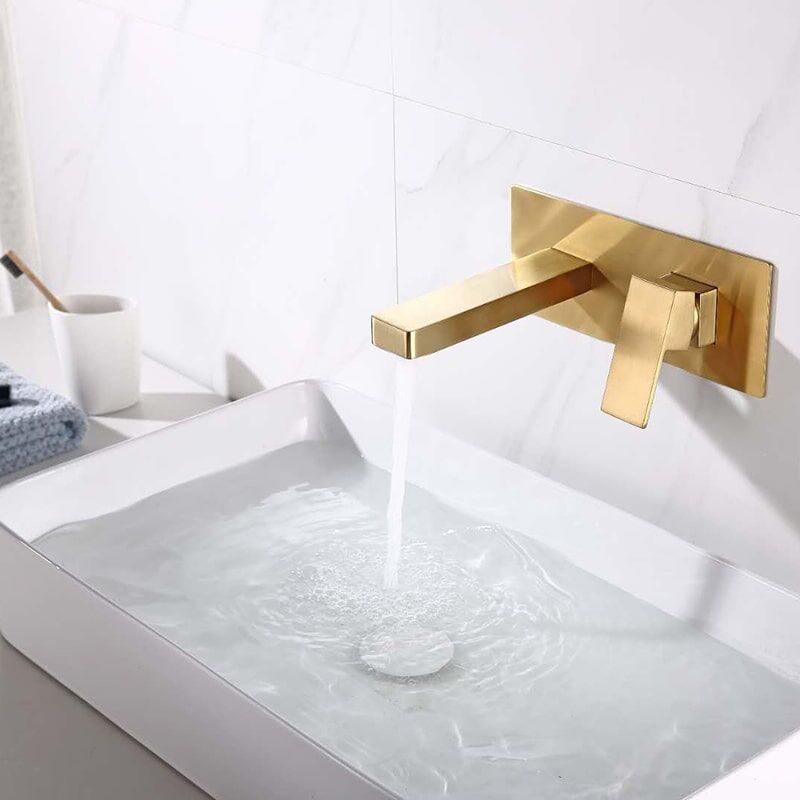 Factory Faucet Quality Supplier Wall Mount Basin Faucet Single Handle Black Bathroom Sink Faucet Gold Waterfall Basin Faucets Single Handle Wall Mount Waterfall Faucet 5 Factory Faucet Quality Supplier Wall Mount Basin Faucet Single Handle Black Bathroom Sink Faucet - Image 7