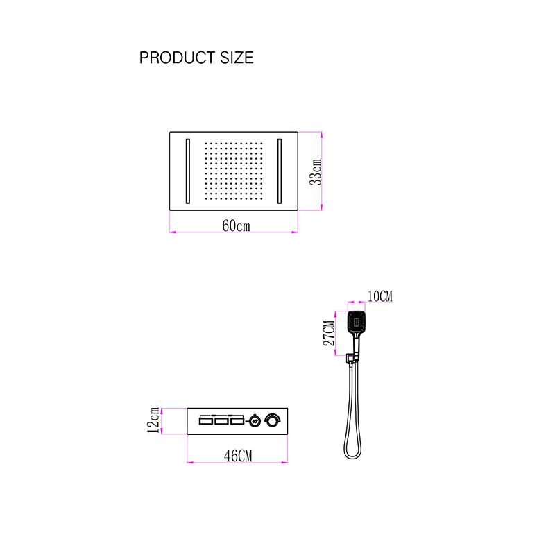 Thermostatic Concealed Gold Shower Faucet Set Bathroom Faucets Rain Shower Set With Head Shower Gun Gray Bathroom Shower Waterfall Faucet New Design Concealed Wall Shower Faucet 1 Thermostatic Concealed Gold Shower Faucet Set Bathroom Faucets Rain Shower Set With Head Shower - Image 2