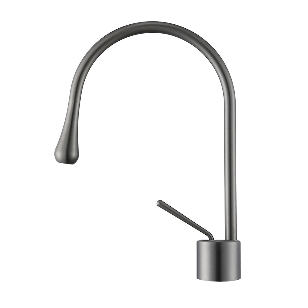 Gun Metal Finished Brass Basin Faucet Water Drop Shape Thermostatic Deck Mounted Hand Wash Bathroom Mixer Taps Gun Metal Finished Brass Basin Faucet Water Gun Metal Finished Brass Basin Faucet Water Drop Shape Thermostatic Deck Mounted Hand Wash Bathroom Mixer Taps