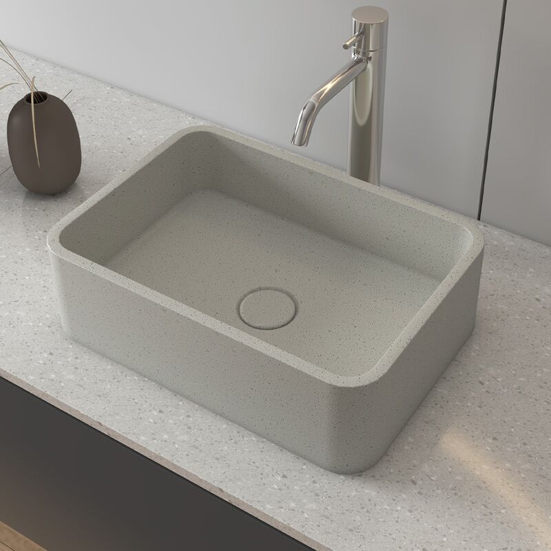 Handmade Light Luxury Home Modern Rectangular Gray Wash Basin Bathroom Concrete Sink Bathroom Countertop Wash Basin Handmade Light Luxury Home Modern Rectangular Handmade Light Luxury Home Modern Rectangular Gray Wash Basin Bathroom Concrete Sink Bathroom Countertop Wash Basin