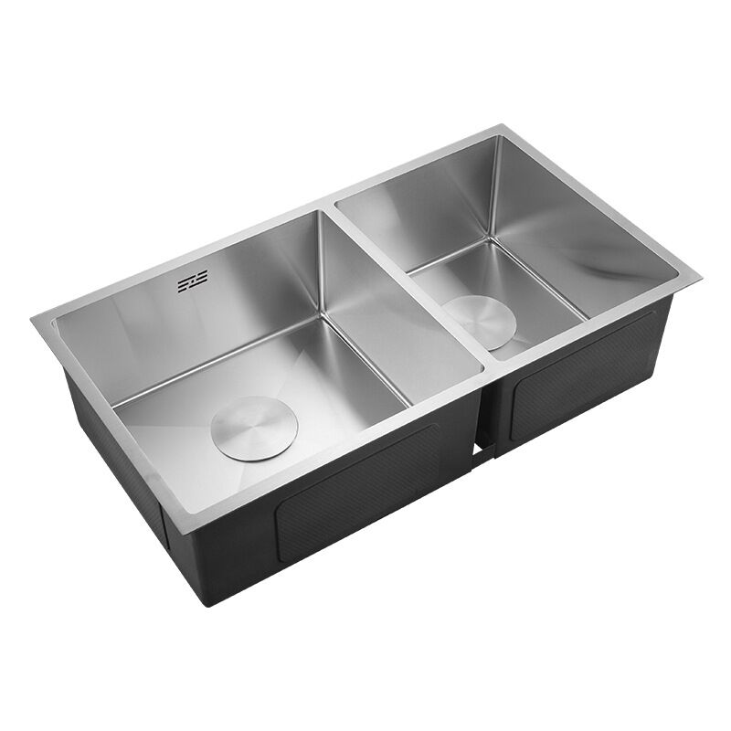 Handmade 304 Stainless Steel brushed Nano Kitchen Sink No Fading Double Bowl Undermount Kitchen Sink Handmade Stainless Steel brushed Nano Sink No Fading Double Bowl Undermount Kitchen Sink MP KS 008 2 Handmade 304 Stainless Steel brushed Nano Kitchen Sink No Fading Double Bowl Undermount Kitchen Sink