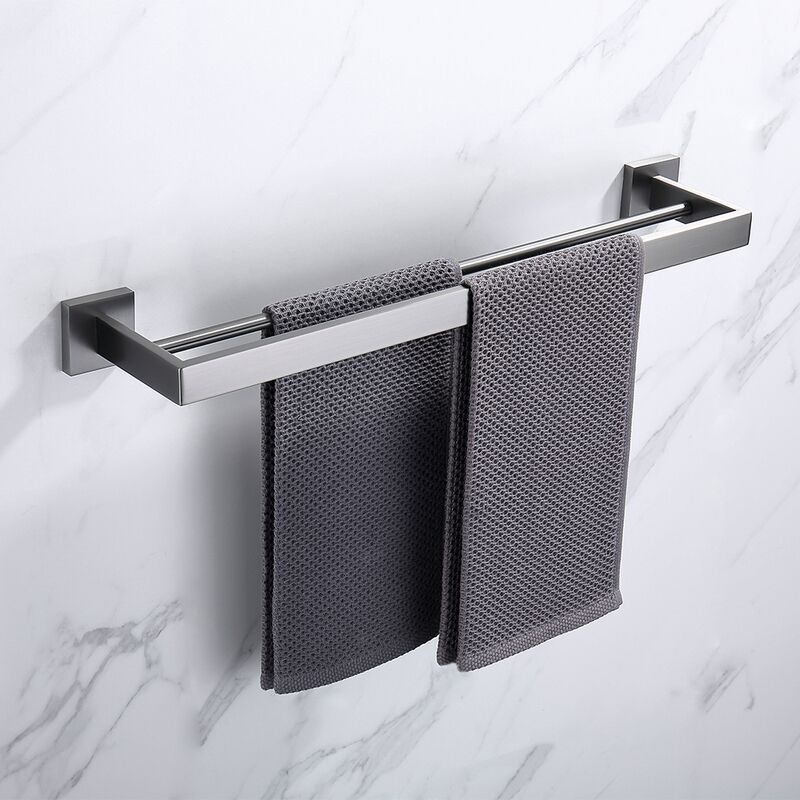 Heated Stainless Steel 304 Double Towel Rack Bathroom Accessories Including Ring Holder for Hotels Heated Stainless Steel 304 Double Towel Heated Stainless Steel 304 Double Towel Rack Bathroom Accessories Including Ring Holder for Hotels