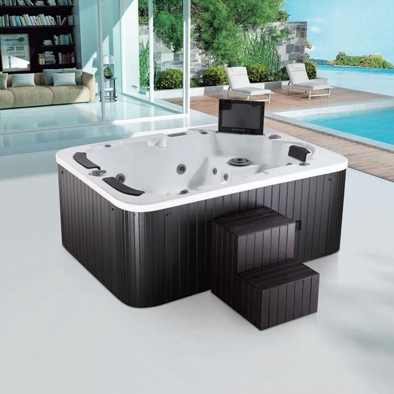 MOPO Hot Sale Outdoor Hydro Massage Spa Tub Whirlpool Spa Bathtub High Quality luxury 4 Person outdoor large whirlpool bath massage acrylic bathtub jets spa pool hot tub for manufacturer Hot Tub Outdoor,Led Hot Tub,Outdoor Hot Tub 4 Person Spa