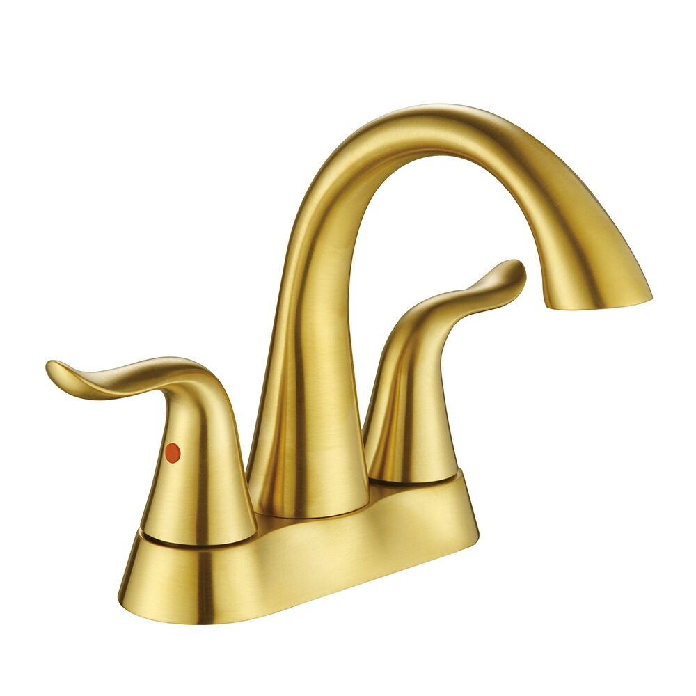 Hot & Cold Water Bathroom Basin Faucet 3-Hole Double Handle Deck Mounted Brushed Gold Finish Brass Washroom Basin Mixer Tap Hot Cold Water Bathroom Basin Faucet 3 Hot & Cold Water Bathroom Basin Faucet 3-Hole Double Handle Deck Mounted Brushed Gold Finish Brass Washroom Basin Mixer Tap