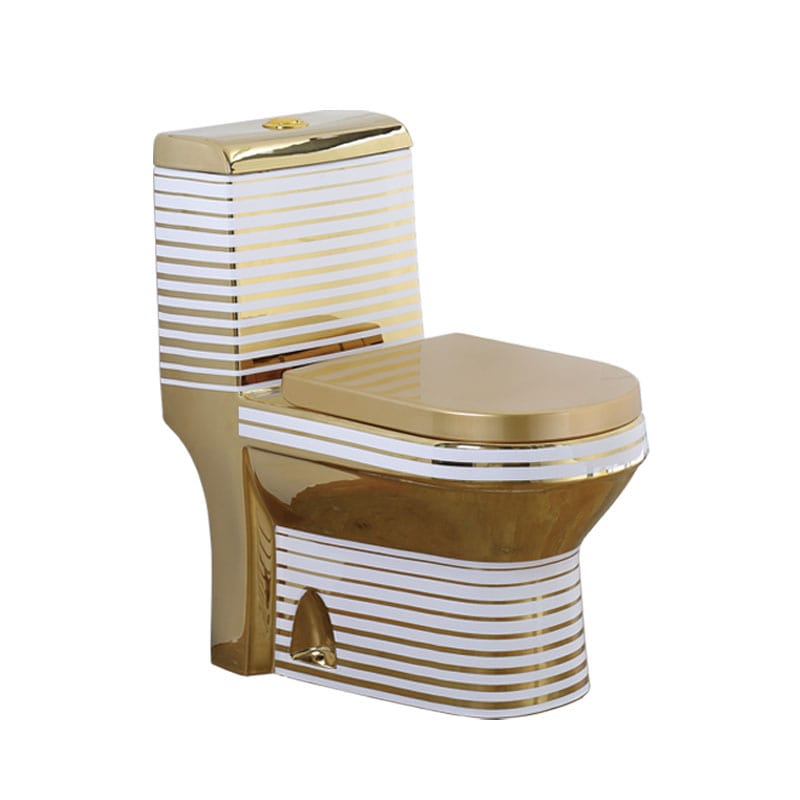 Factory Wholesale Hot Sale Dual Flushing Luxury Bathroom One Piece Plating Golden Ceramic Toilet Hot Sale Dual Flushing Luxury Bathroom One Piece Plating Golden Ceramic Toilet G1001 Factory Wholesale Hot Sale Dual Flushing Luxury Bathroom One Piece Plating Golden Ceramic Toilet