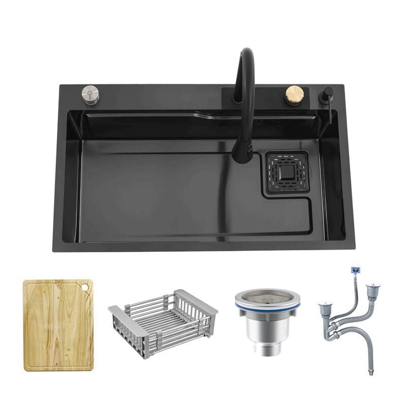 Hot Sale High End Multi-Function Handmade Undermount Black Nano 304 Stainless Steel Kitchen Sink with Cup Washer Hot Sale High End Multi Function Handmade Hot Sale High End Multi-Function Handmade Undermount Black Nano 304 Stainless Steel Kitchen Sink with Cup Washer