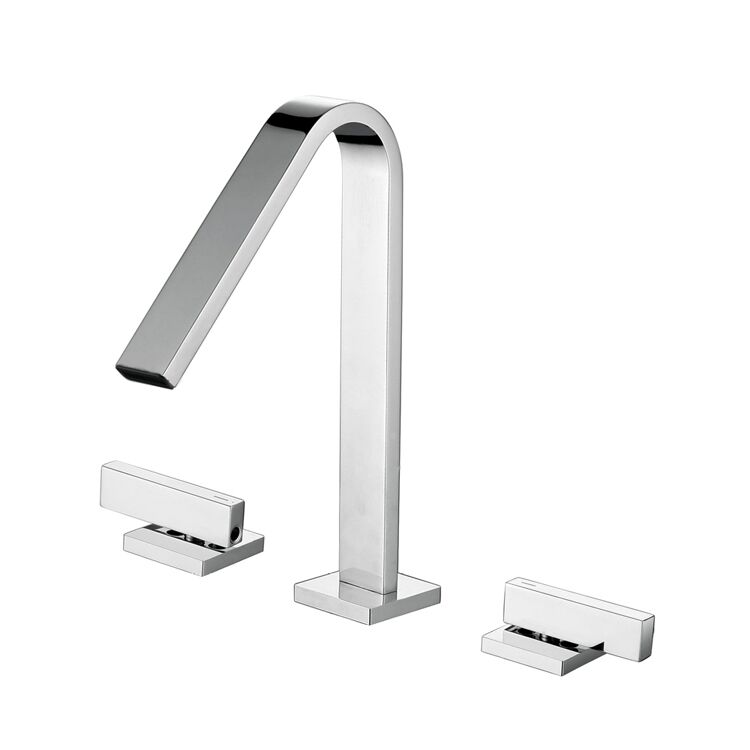 Hot Selling 3-Hole Deck Mounted Bathroom Faucet Dual Handle Vessel Sink Mixer Chrome Finish Brass Basin Faucet Hot Selling 3 Hole Deck Mounted Bathroom Hot Selling 3-Hole Deck Mounted Bathroom Faucet Dual Handle Vessel Sink Mixer Chrome Finish Brass Basin Faucet