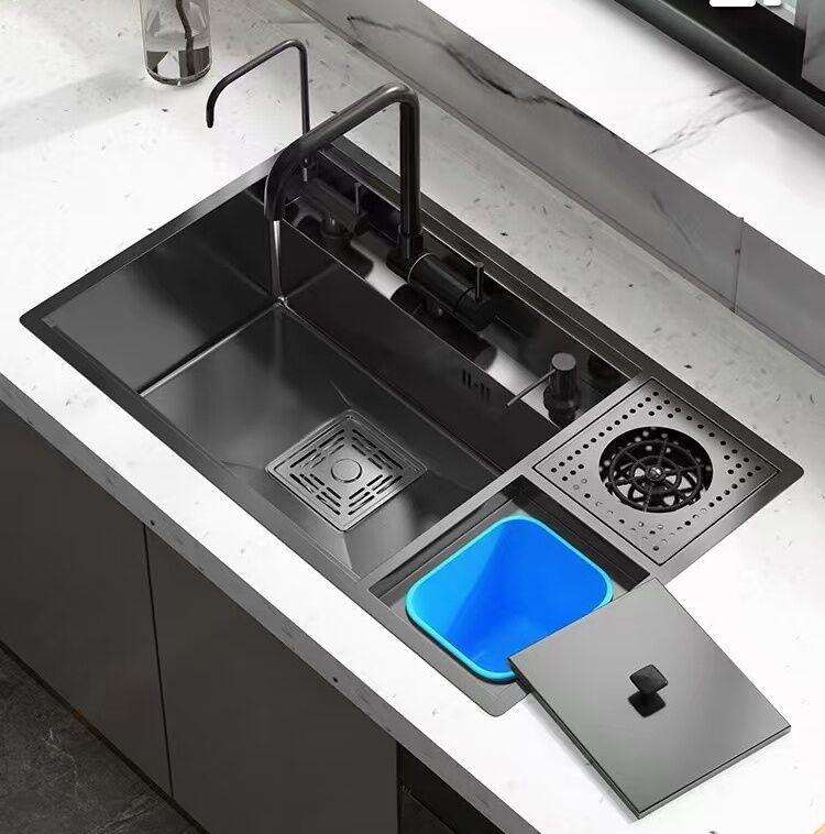 Hotel-Grade Above Counter Basin Lavabo 304 Stainless Steel Black Bathroom Vessel Sink Ceramic Sink for Countertop Wash Hotel Grade Above Counter Basin Lavabo Hotel-Grade Above Counter Basin Lavabo 304 Stainless Steel Black Bathroom Vessel Sink Ceramic Sink for Countertop Wash