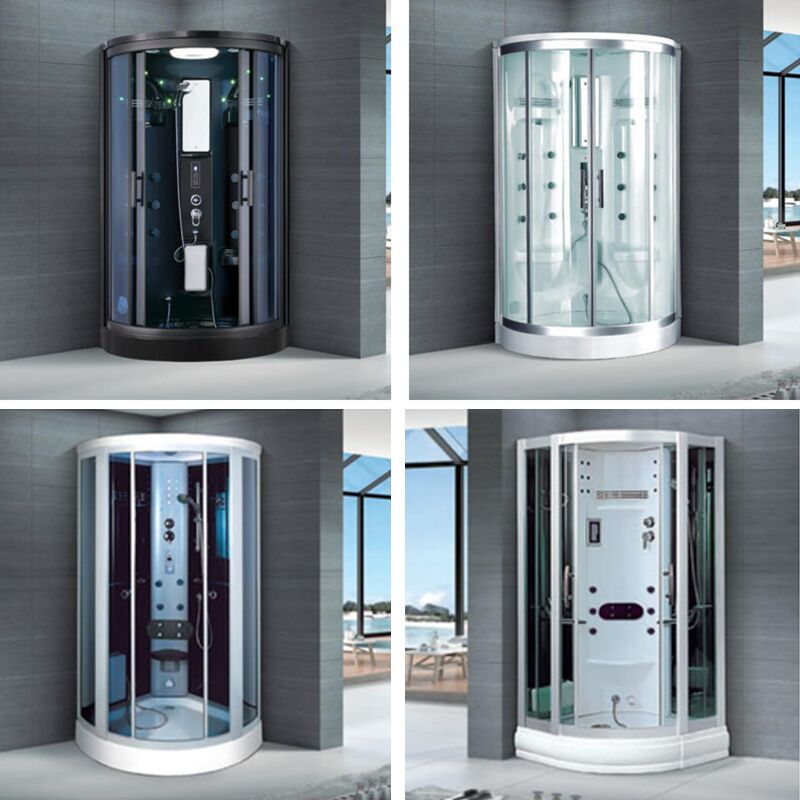 Wholesale Luxury Cabin Bath Sauna and Steam Room Two Person Shower Wooden Sauna Spa Indoor Steam Shower Room Luxury Shower Cabin,Steam Cabin,Modular Shower