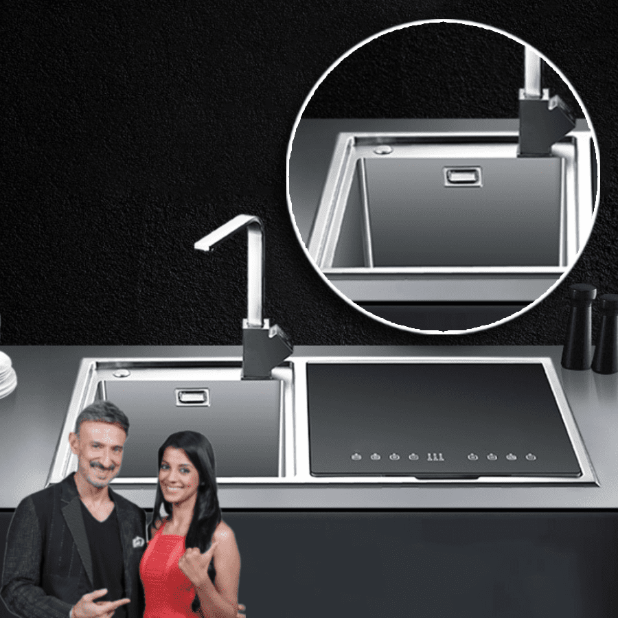 New Technology Single Nano Black Hidden Digital Smart Kitchen Sink Handmade Undermount Dishwasher Compatibility KAHNOS New Technology Single Nano Black Hidden New Technology Single Nano Black Hidden Digital Smart Kitchen Sink Handmade Undermount Dishwasher Compatibility
